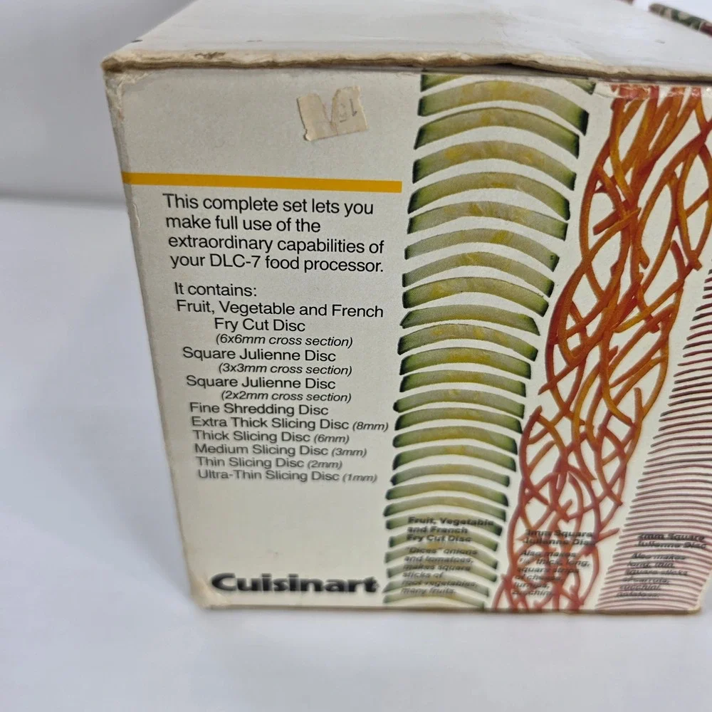 Cuisinart DLC-7 Complete Disc Set DLC-070 Vintage 9 Blades Japan NEW Open Box